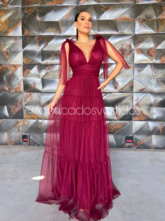 Imagem do VESTIDO DE FESTA TULE SAIA TRÊS MARIAS BRILHOSO ESTADOS UNIDOS
