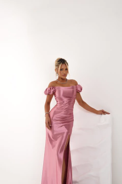 VESTIDO DE FESTA LONGO COM FENDA TENDÊNCIA ASPEN - comprar online