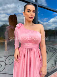 VESTIDO DE FESTA UM OMBRO SÓ TULE COM BRILHO PARIS - loja online