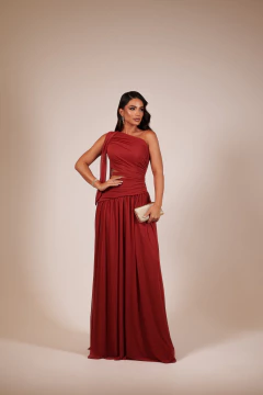 VESTIDO DE FESTA LONGO MICROTULE TENDÊNCIA COM FENDA LANÇAMENTO ANÁPOLIS - comprar online