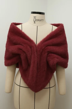 Imagem do ESTOLA DE PELO TENDÊNCIA QUENTINHA PARA VESTIDO DE FESTA