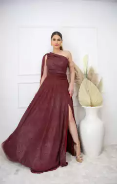 VESTIDO DE FESTA LONGO CAPA TULE COM BRILHO GUATEMALA - comprar online