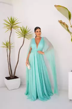 VESTIDO DE FESTA LONGO BRILHOSO CAPA LAS VEGAS - loja online