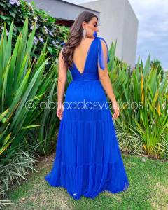Imagem do VESTIDO DE FESTA TRÊS MARIAS LAÇO NO OMBRO SEM BRILHO MADRI