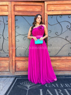 VESTIDO DE FESTA LONGO TULE COM BRILHO HOLLYWOOD - loja online