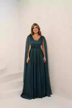 VESTIDO DE FESTA LONGO PLISSADO TULE COM BRILHO CAPAS JALAPÃO - comprar online