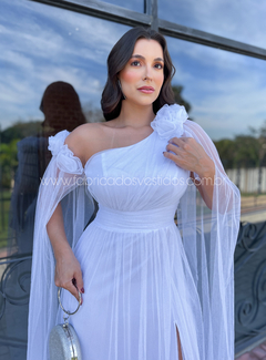 VESTIDO DE FESTA LONGO BRILHO FLORES LANÇAMENTO ISRAEL
