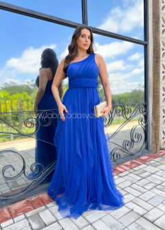 Imagem do VESTIDO DE FESTA LONGO UM OMBRO SÓ SAIA CASCATA GUARUJÁ
