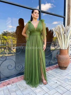 VESTIDO DE FESTA LONGO COM BRILHO TENDÊNCIA DO P AO PLUS SIZE LAÇO NO OMBRO DUBAI na internet
