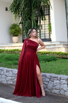 VESTIDO DE FESTA LONGO CAPA TULE COM BRILHO GUATEMALA - comprar online