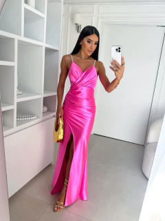 VESTIDO DE FESTA SEREIA LONGO TRILOBAL COM FENDA TENDÊNCIA SEVILHA na internet