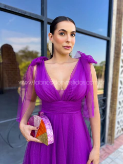 Imagem do VESTIDO DE FESTA LONGO COM BRILHO TENDÊNCIA DO P AO PLUS SIZE LAÇO NO OMBRO DUBAI