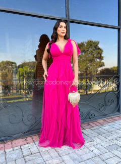 Imagem do VESTIDO DE FESTA LONGO TULE SAIA CASCATA TENDÊNCIA MALDIVAS