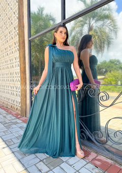Imagem do VESTIDO DE FESTA UM OMBRO SÓ TULE COM BRILHO PARIS