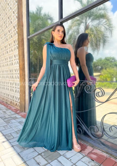 VESTIDO DE FESTA UM OMBRO SÓ TULE COM BRILHO PARIS na internet