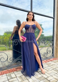 VESTIDO DE FESTA LONGO TULE COM BRILHO COM CORSET BEVERLY HILLS na internet