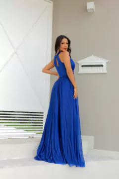 VESTIDO LONGO TULE COM BRILHO DECOTE PEQUIM na internet