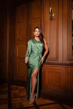 VESTIDO DE FESTA LONGO TENDÊNCIA FASHIONISTA ESLOVÁQUIA - Fábrica dos Vestidos