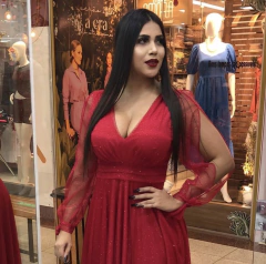 VESTIDO DE FESTA MANGA LONGA TULE COM BRILHO CALIFÓRNIA na internet