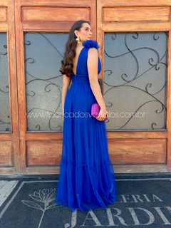 VESTIDO DE FESTA TENDÊNCIA FLOR NO OMBRO FRANÇA - Fábrica dos Vestidos