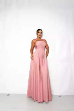 VESTIDO DE FESTA LONGO RODADO TULE COM BRILHO TRANÇADO SUÍÇA - loja online