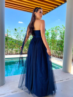 VESTIDO DE FESTA CAPA LONGA UM OMBRO SÓ LONDRES - loja online