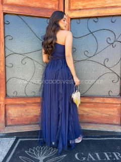 VESTIDO DE FESTA LONGO TULE COM BRILHO SAIA CASCATA BALI na internet