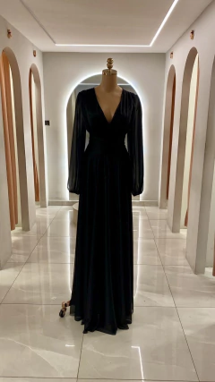 VESTIDO DE FESTA LONGO MADRINHA TULE COM BRILHO TENDÊNCIA CAPADÓCIA - Fábrica dos Vestidos