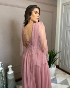 VESTIDO DE FESTA LONGO COM BRILHO TENDÊNCIA DO P AO PLUS SIZE LAÇO NO OMBRO DUBAI na internet
