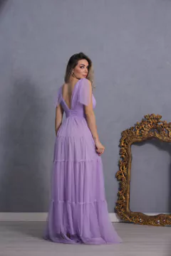 VESTIDO DE FESTA TULE SAIA TRÊS MARIAS BRILHOSO ESTADOS UNIDOS - Fábrica dos Vestidos