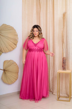 Imagem do VESTIDO DE FESTA LONGO TENDÊNCIA TULE BRILHOSO PLUS SIZE VENEZA