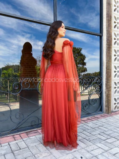 Imagem do VESTIDO DE FESTA LONGO BRILHO FLORES LANÇAMENTO ISRAEL