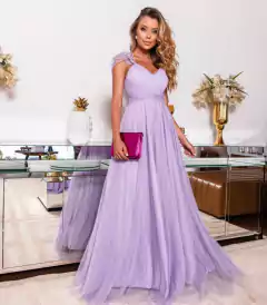 VESTIDO DE FESTA LONGO TULE COM BRILHO CANCÚN - Fábrica dos Vestidos