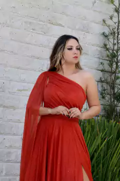 VESTIDO DE FESTA LONGO CAPA TULE COM BRILHO GUATEMALA - loja online