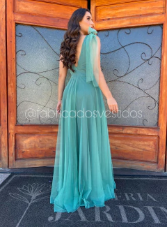 VESTIDO DE FESTA LONGO COM BRILHO TENDÊNCIA DO P AO PLUS SIZE LAÇO NO OMBRO DUBAI - comprar online