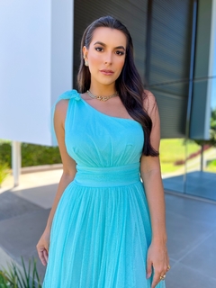 Imagem do VESTIDO DE FESTA UM OMBRO SÓ TULE COM BRILHO PARIS