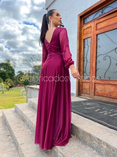 VESTIDO DE FESTA LONGO MADRINHA TULE COM BRILHO TENDÊNCIA CAPADÓCIA - Fábrica dos Vestidos
