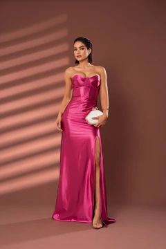 Imagem do VESTIDO DE FESTA TENDÊNCIA FASHIONISTA TOMARA QUE CAIA COM FENDA SALAMANCA