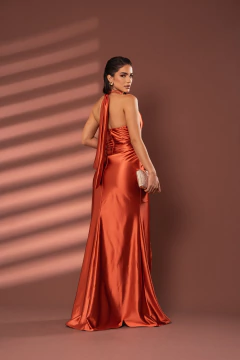 VESTIDO DE FESTA LONGO SEREIA TENDÊNCIA COM FENDA ROMÊNIA - comprar online