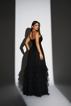 Imagem do VESTIDO DE FESTA LONGO TULE COM BRILHO TOMARA QUE CAIA GAIA