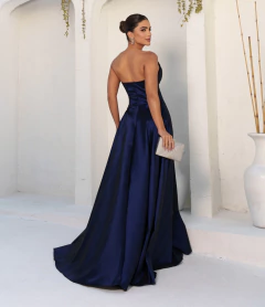 VESTIDO DE FESTA LONGO TOMARA QUE CAIA COM BOLSO TOLEDO