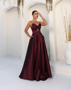 VESTIDO DE FESTA LONGO TOMARA QUE CAIA COM BOLSO TOLEDO - comprar online