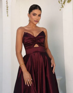 VESTIDO DE FESTA LONGO TOMARA QUE CAIA COM BOLSO TOLEDO - loja online