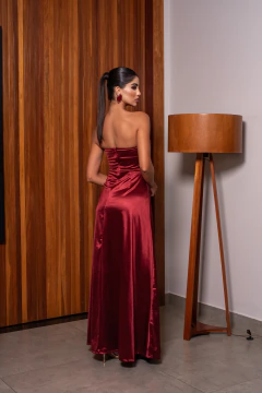 VESTIDO DE FESTA LONGO FASHIONISTA COM FENDA CARMEL - loja online