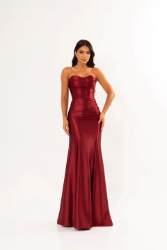VESTIDO DE FESTA TENDÊNCIA FASHIONISTA TOMARA QUE CAIA COM FENDA SALAMANCA na internet