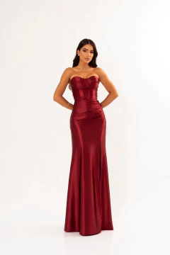 VESTIDO DE FESTA TENDÊNCIA FASHIONISTA TOMARA QUE CAIA COM FENDA SALAMANCA - comprar online