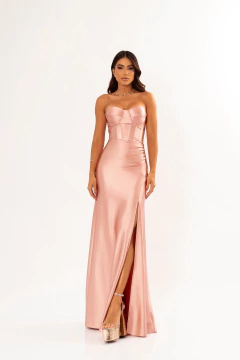 Imagem do VESTIDO DE FESTA TENDÊNCIA FASHIONISTA TOMARA QUE CAIA COM FENDA SALAMANCA
