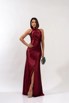 VESTIDO DE FESTA LONGO SEREIA TENDÊNCIA COM FENDA ROMÊNIA - comprar online