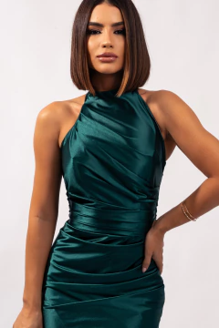 VESTIDO DE FESTA LONGO SEREIA TENDÊNCIA COM FENDA ROMÊNIA - comprar online