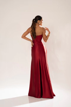 VESTIDO DE FESTA TENDÊNCIA FASHIONISTA TOMARA QUE CAIA COM FENDA SALAMANCA - Fábrica dos Vestidos